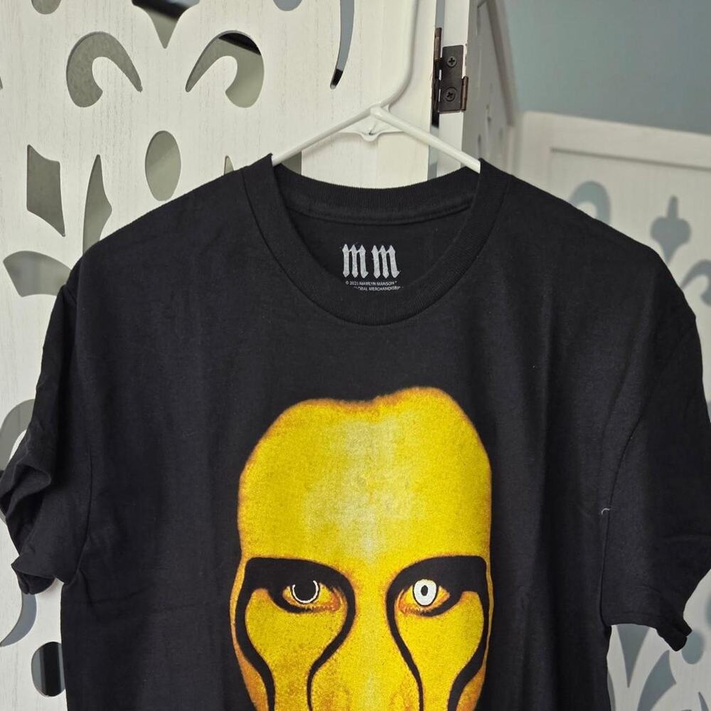 Marilyn Manson Face T Shirt Black Mens Medium Global Merchandising Band Tee New